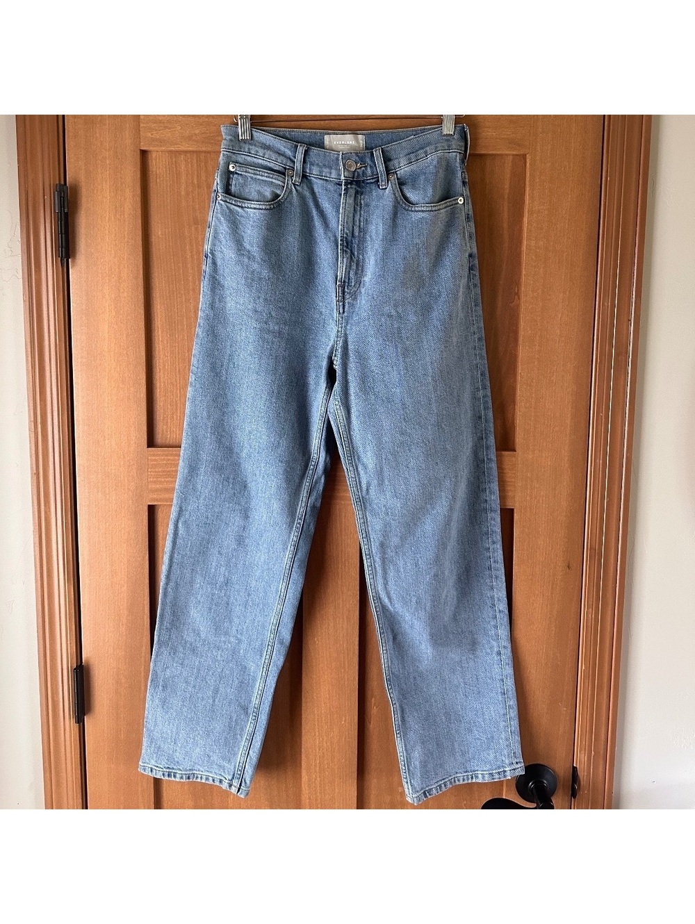 Everlane The Way High Jean Straight Organic Cotton Light Wash Women’s size 27 R